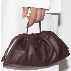 STUDIO AMELIA Mini Leather Drawstring Bag